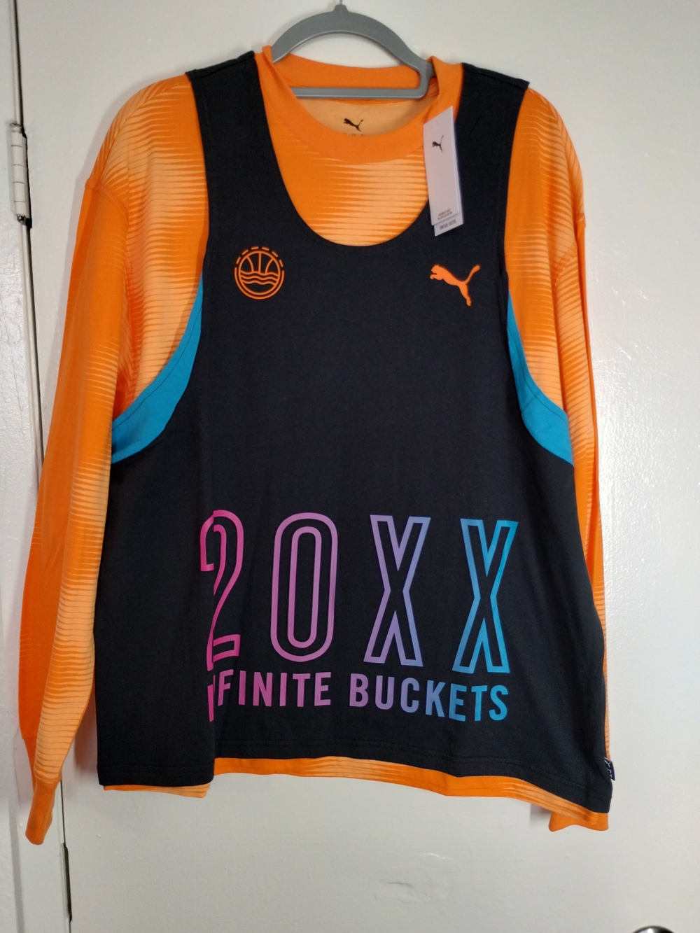 Puma Kids' Orange & Black Basketball Tank Top - 20XX Infinite Buckets
